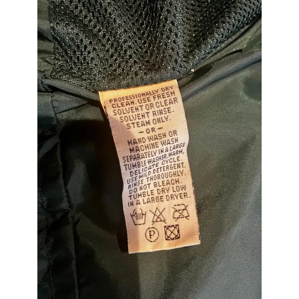Eddie Bauer Goose Down Puffer Vest Men's Large Navy Blue Pockets‎ Vintage Zip Up